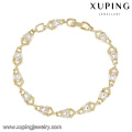 74642 Xuping 2016 con estilo para mujer pulsera de latón Pave Zircon joyería al por mayor